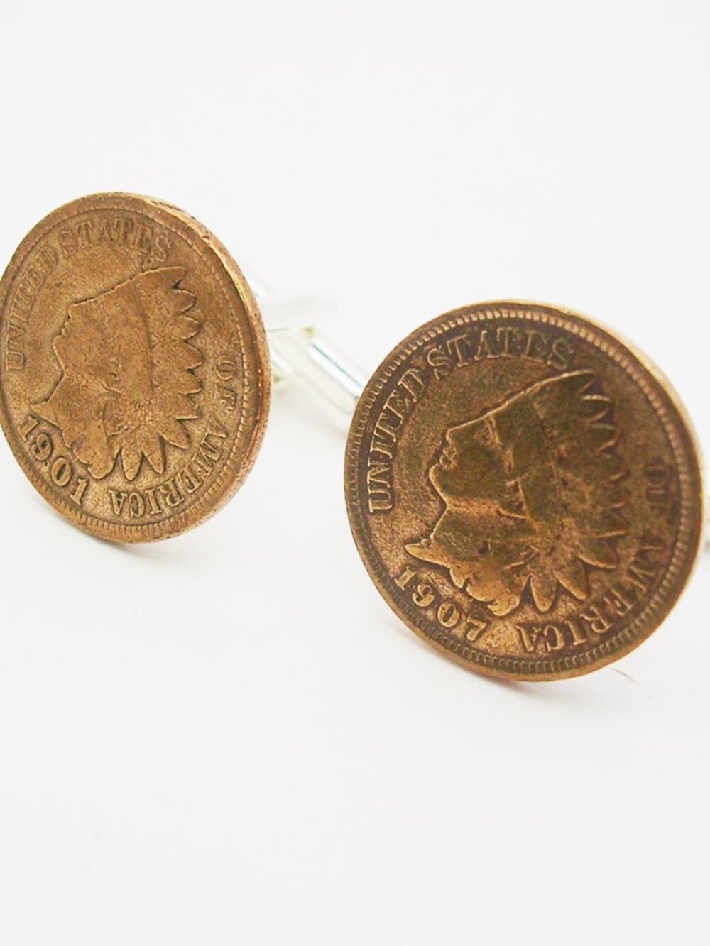 Coin Cuff Links Indian Head Pennies Men Formal Shirt Accessory
